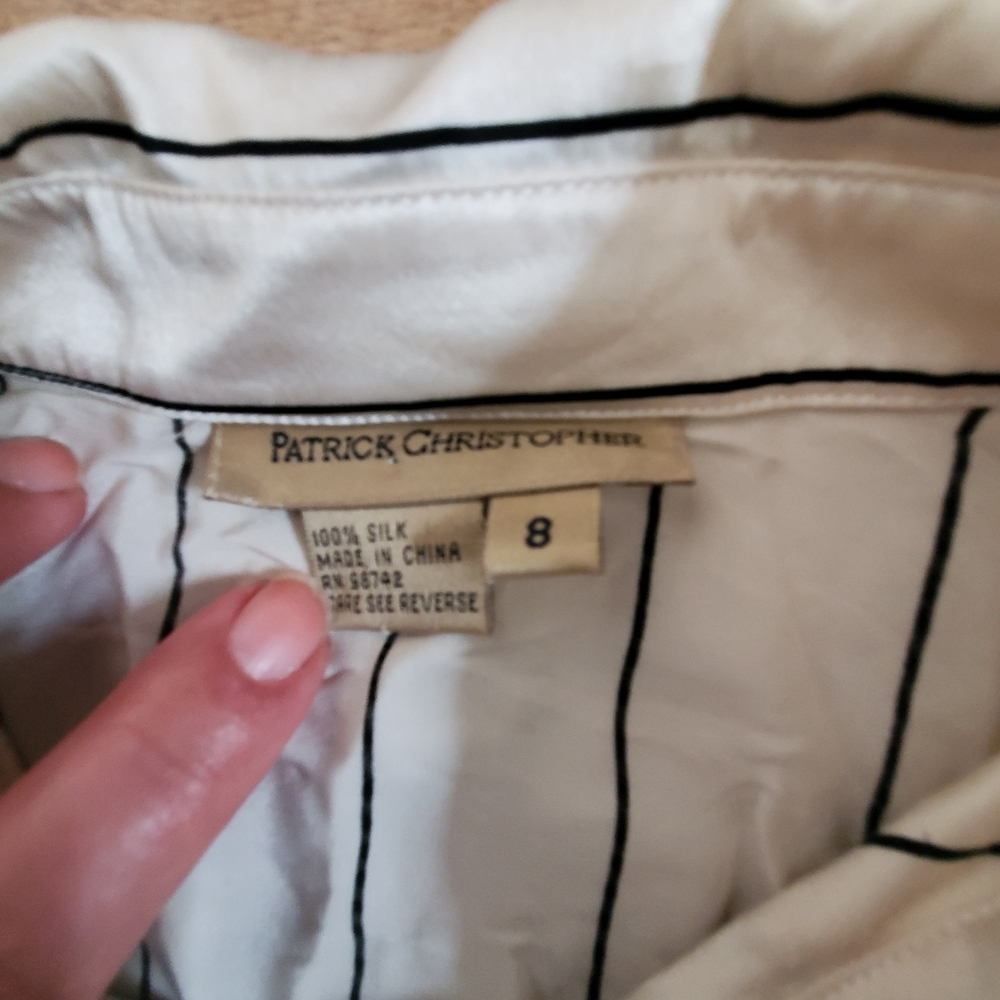 Patrick Christopher Silk 1 Buttons Up Wrap Shirt … - image 4